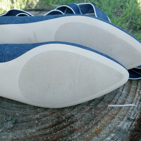 Nine West denim lace-up flats - Picture 9 of 12